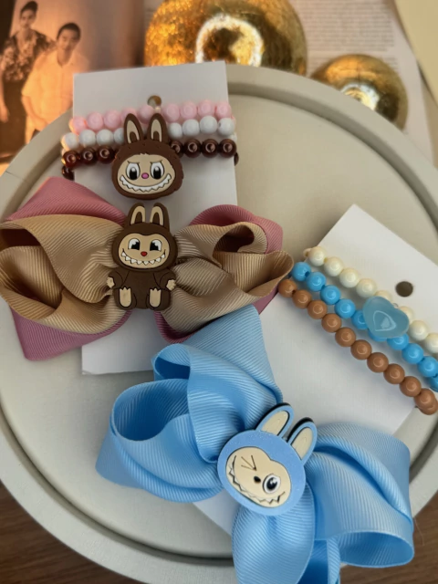 Kit pulseira e laço infantil LABUBU INFJD06 - comprar online