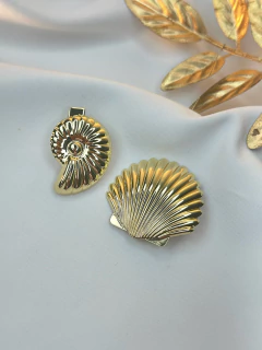 Kit 2 peças bico de pato caracol BCHP01 - Ruchelli Bijoux