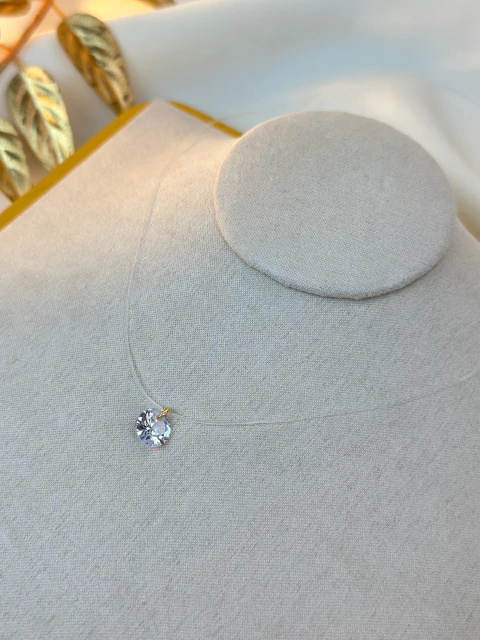 Colar FOLHEADO nylon esfera cristal CORM01 - comprar online