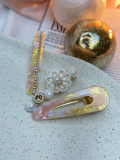 Kit 3 bicos de pato reto cravejado/flor BCLR01 - loja online