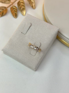 Anel dois fio zircônia/detalhado ANLS07 na internet