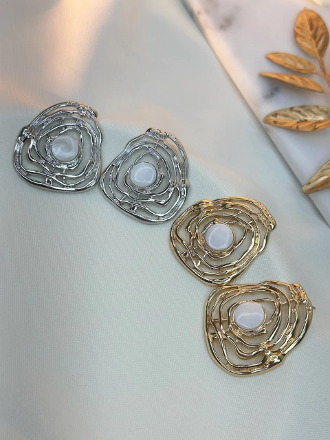 Brinco oval desenhado BRIJT09 - comprar online