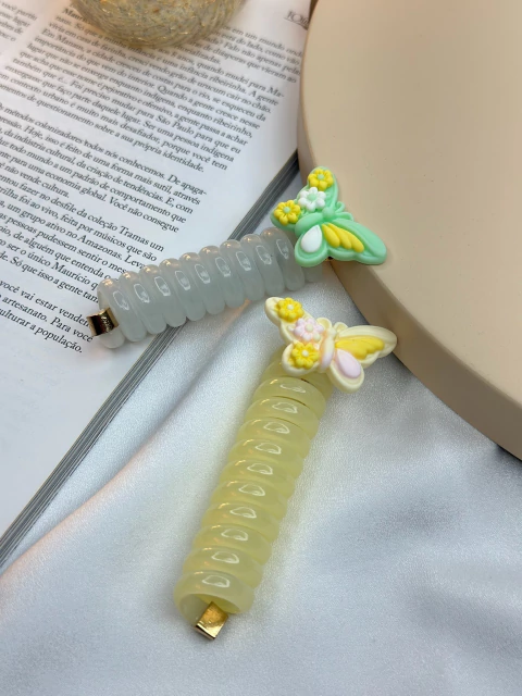 Aplique para rabo de cabelo infantil borboleta INFPD01 - comprar online