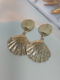 Brinco dupla concha BRILY04 - Ruchelli Bijoux