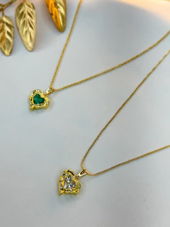Chocker FOLHEADO coração/pedraria COMU09 - comprar online