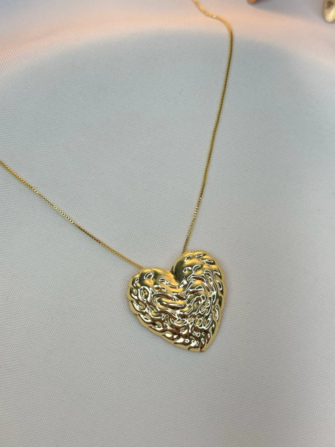 Colar FOLHEADO colar martelado CORN02 - comprar online