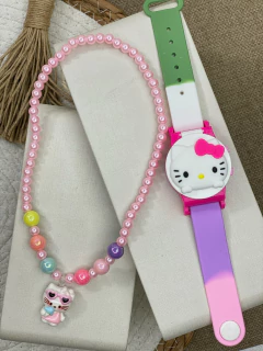 Kit Relogio e Pulseira infantil KUROMI/HELLOKIT vd05 - loja online