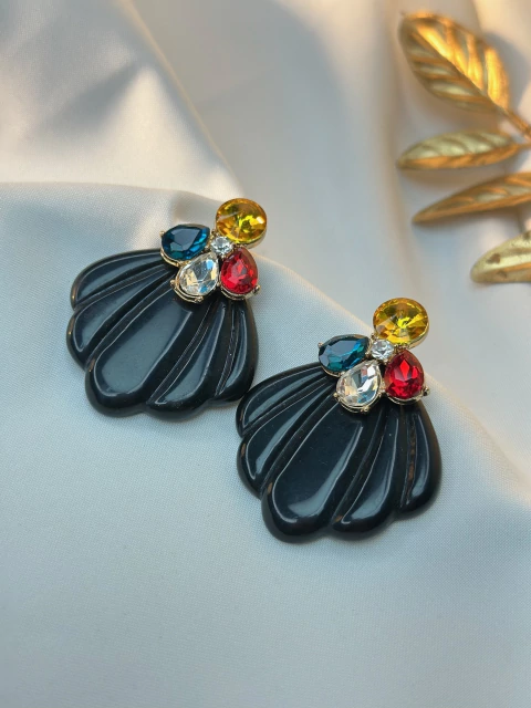 Brinco concha pedraria BRIPK01 - comprar online