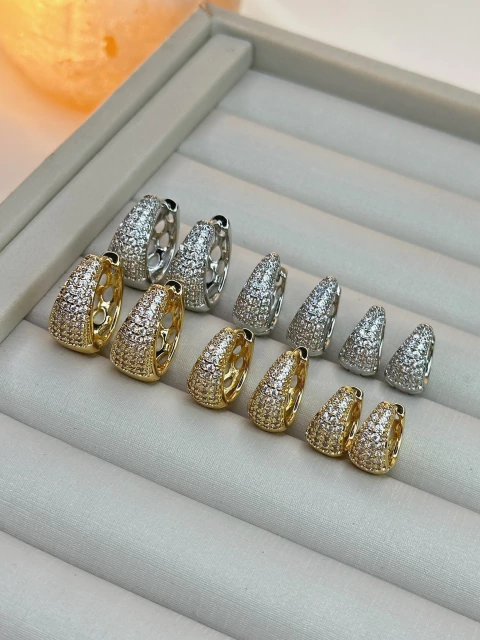 Trio de brico gota cravejada BRIFD10 - comprar online