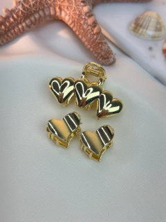 Kit 3 piranhas trio de coração PILY04 - Ruchelli Bijoux