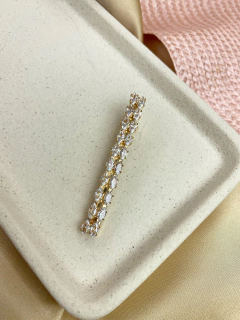 Bico de pato ZIRCÔNIA oval jt08 - Ruchelli Bijoux