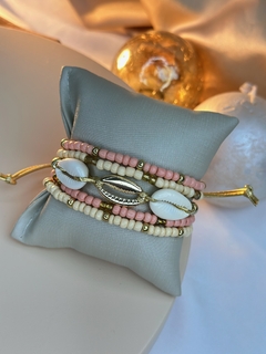 Kit de pulseira com trio de búzios PUJ01 - loja online