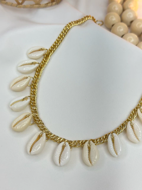 Colar corrente buzios naturais COJ01 - comprar online