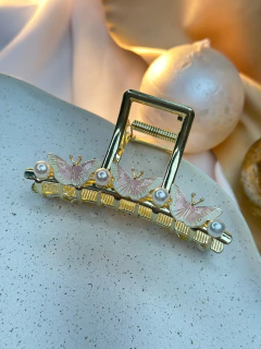 Piranha ferro G trio de borboletas resinadas PILR01 - Ruchelli Bijoux