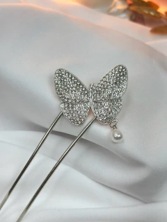 Palito de cabelo borboleta cravejado PALY01 - loja online
