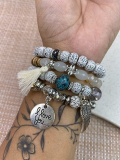 Kit de pulseira tassel e asas PULY01 - loja online