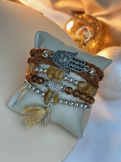 Kit de pulseira mao de fatima courino PUJ01 na internet