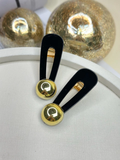 Kit 2 bicos de pato oval vazado/esfera dourada BCGR07 - comprar online