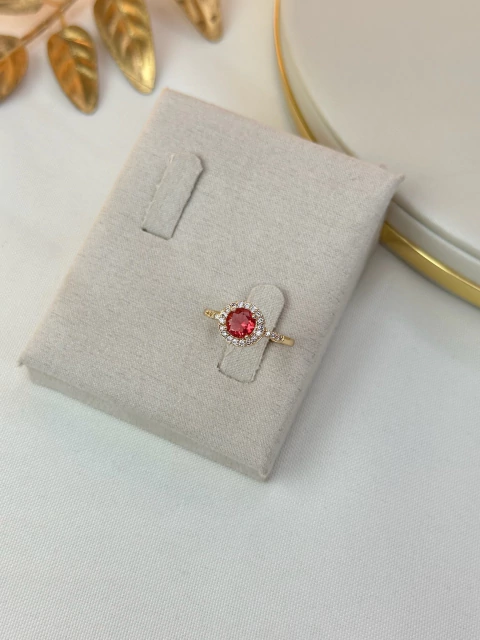 Anel efera dourado vermelho ANLS07 - comprar online