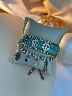 Kit de pulseira simbolo da paz PUJ01 - Ruchelli Bijoux