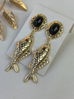 Brinco pendurado peixe SARDINHA BRISN07 - Ruchelli Bijoux