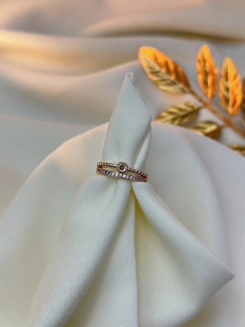 Anel cravejado/boleado com cristal ANJM02 - comprar online