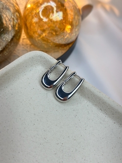 Brinco quadrado click BRIDN04 - Ruchelli Bijoux