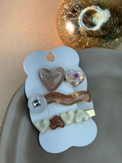 Imagem do Kit 3 bicos de pato corações/ondulado BCLR01