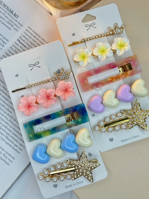 Cartelona 5 peças hibisco e coração CARMU01 - comprar online