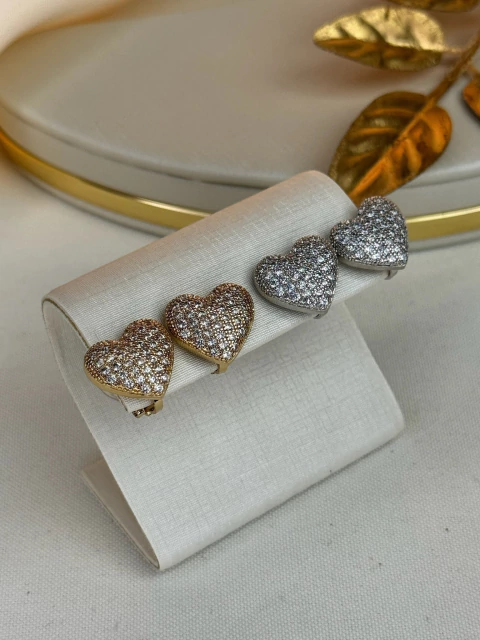 Brinco coração PRESSÃO BRIGR10 - comprar online