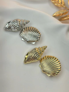 Kit 2 peças bico de pato concha BCHP01 - Ruchelli Bijoux