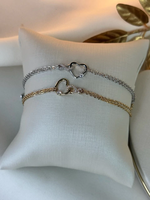 Pulseira coração vazado PUGR10 - comprar online