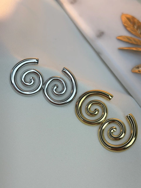Brinco espiral aço inox BRILY04 - comprar online
