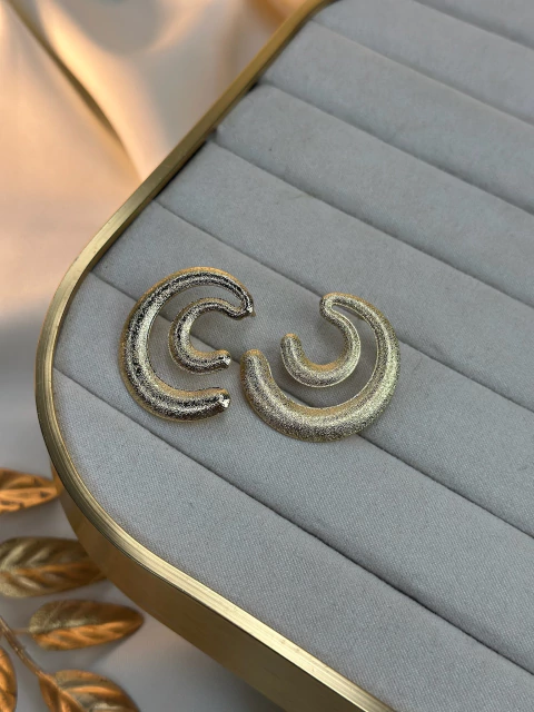 Brinco duplo tubo brilhante BRIEZ03 - comprar online