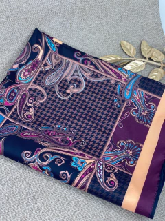 Lenço 70x70 Paisley fosco premium LENOI01 - Ruchelli Bijoux