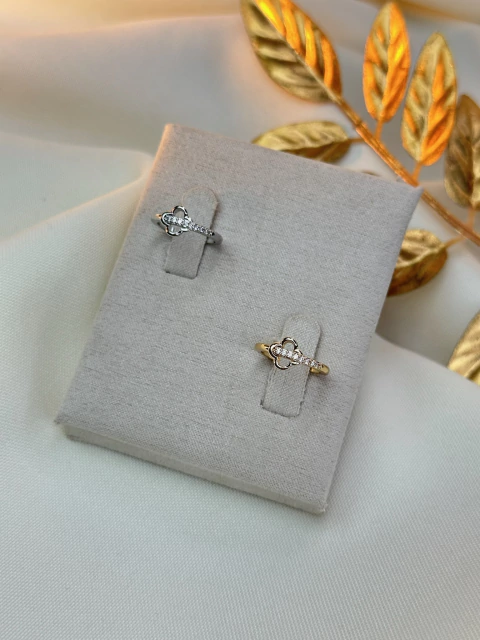 Anel falange vancleef liso/cravejado ANJM02 - comprar online