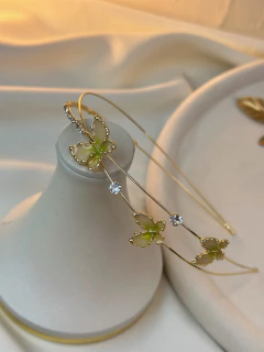 Imagem do Tiara ferro borboleta fina resinada TILS07