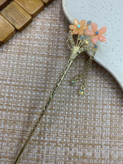 Palito de cabelo FERRO flor aplicação ly06 na internet
