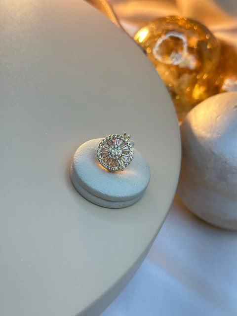 Pingente/ Charm disco Zircônia PINPR01 - comprar online