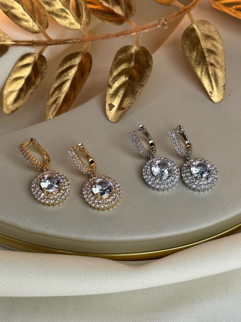 Brinco CLICK esfera cravejado/cristal BRIGR10 - comprar online