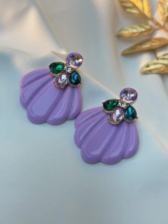 Imagem do Brinco concha pedraria BRIPK01