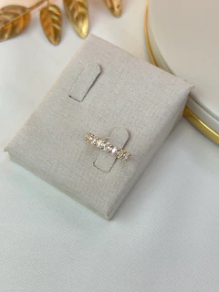 Anel cristais detalhado ANLS07 - Ruchelli Bijoux