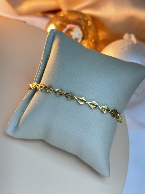 Pulseira quadriculada folheada PURU01 - comprar online