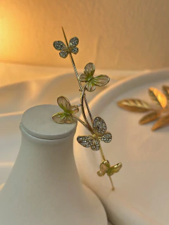 Tiara ferro borboleta resinada/cravejada TILS07 - Ruchelli Bijoux