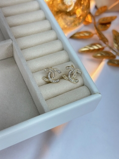 Brinco Chanel zircônia BRIJU01 - Ruchelli Bijoux