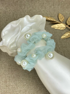Dupla de scrunchie com pérola XUMU01