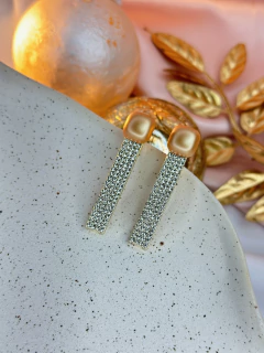 Kit 2 bicos de pato reto cravejado quadrado BCLR04 - Ruchelli Bijoux