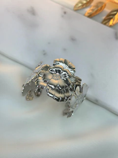 Bracelete dupla flor BRAMK06 - Ruchelli Bijoux