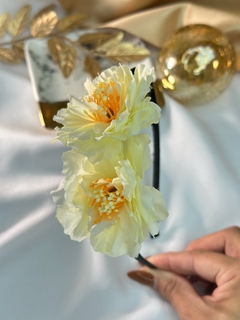Tiara dupla de flores TIAMR01 - Ruchelli Bijoux