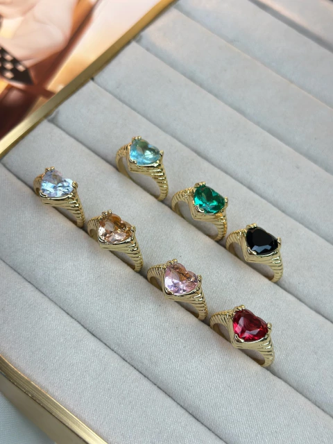 Anel coração cristal ANMN05 - comprar online